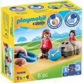 Playset Playmobil 1.2.3 Cão Meninos 70406 (6 Pcs)