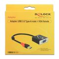 Adaptador USB 3.0 para Vga Delock 62738 20 cm Preto