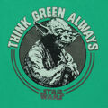 Camisola de Manga Curta Star Wars Yoda Think Green Verde Unissexo XXL