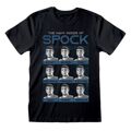 Camisola de Manga Curta Unissexo Star Trek Many Mood Of Spock Preto XL