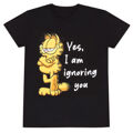Camisola de Manga Curta Unissexo Garfield Ignoring You Preto L