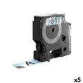 Cinta Laminada para Máquinas Rotuladoras Dymo D1 45800 Labelmanager™ Preto Transparente 19 mm (5 Unidades)