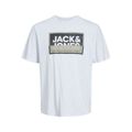 Camisola de Manga Curta Homem Jack & Jones Cologan Tee Ss 12253442 Branco S
