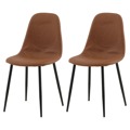 Venture Home Cadeiras Jantar Polar 2pcs Aspeto de Couro Castanho/preto