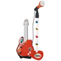 Brinquedo Musical Cars Microfone Vermelho Guitarra Infantil
