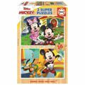 Set de 2 Puzzles Mickey Mouse 19287 16 Peças 36 cm