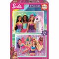 Set de 2 Puzzles Barbie Girl 48 Peças 28 X 20 cm