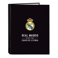 Pasta com Argolas Real Madrid C.f. Corporativa Preto A4 (26.5 X 33 X 4 cm)