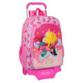 Mochila Escolar com Rodas Trolls Cor de Rosa 33 X 42 X 14 cm