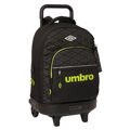 Mochila Escolar com Rodas Umbro Lima Preto 33 X 45 X 22 cm