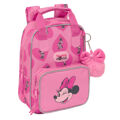 Mochila Escolar Minnie Mouse Loving Cor de Rosa 20 X 28 X 8 cm