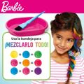Conjunto de Cabeleireiro Barbie Rainbow Tie Cabelo com Madeixas Multicolor
