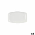 Recipiente de Cozinha Quid Gastro Quadrado Cerâmica Branco (25,2 X 16 X 2 cm) (6 Unidades)