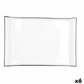 Bandeja de Aperitivos Quid Gastro Branco Cerâmica 36 X 25 cm (6 Unidades)