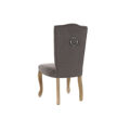 Cadeira de Sala de Jantar Dkd Home Decor Linho Madeira da Borracha Cinzento Escuro (52 X 53 X 103 cm)
