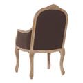 Cadeira Dkd Home Decor Linho Madeira da Borracha Catanho Escuro (63.5 X 49.5 X 102 cm)