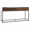 Consola Dkd Home Decor Preto Metal Madeira de Mangueira Catanho Escuro (150 X 43 X 77 cm)