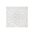 Decoração de Parede Dkd Home Decor Branco Mandala índio Acabamento Envelhecido Decapé 90 X 4 X 90 cm