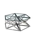 Mesa de Apoio Dkd Home Decor Cristal Aço (6 Pcs) (137.5 X 120.5 X 45.4 cm)