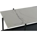 Consola Dkd Home Decor Preto Metal Branco Mármore Moderno (120 X 40 X 80 cm)