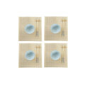 Conjunto de Sushi Dkd Home Decor Azul Branco Bambu Grés (14,5 X 14,5 X 31 cm)