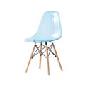 Cadeira de Sala de Jantar Dkd Home Decor Natural Azul Pvc Bétula (50 X 46 X 83,5 cm)