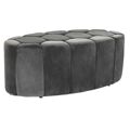 Banqueta Dkd Home Decor Cinzento Poliéster (125 X 53 X 46,5 cm)