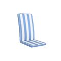 Almofada para Cadeiras Dkd Home Decor Riscas Branco Azul Celeste (42 X 4 X 115 cm)