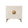 Mesa de Cabeceira Dkd Home Decor Dourado Metal Branco Madeira de Mangueira (50 X 40 X 50 cm)