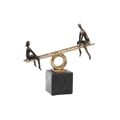 Figura Decorativa Dkd Home Decor Preto Dourado Metal Resina Pessoas Moderno (27 X 9 X 27,5 cm)