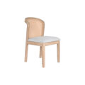 Cadeira de Sala de Jantar Dkd Home Decor Abeto Poliéster Cinzento Claro (46 X 61 X 86 cm)