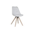 Cadeira de Sala de Jantar Dkd Home Decor Poliéster Cinzento Claro Eik (48 X 44 X 84 cm)