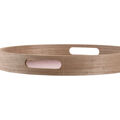 Bandeja de Aperitivos Dkd Home Decor Scandi Cor de Rosa Branco 35 X 35 X 5 cm Madeira Mdf (3 Unidades)