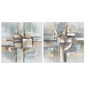 Pintura Dkd Home Decor Abstrato Moderno (80 X 3 X 80 cm) (2 Unidades)