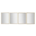 Espelho de Parede Home Esprit Branco Castanho Bege Cinzento Cristal Poliestireno 70 X 2 X 97 cm (4 Unidades)