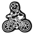 Adesivo para Carros Family Homem Bicicleta