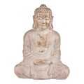 Figura Decorativa para Jardim Buda Branco/dourado Poliresina (25 X 57 X 42,5 cm)