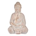 Figura Decorativa para Jardim Buda Branco/dourado Poliresina (24,5 X 50 X 31,8 cm)