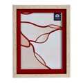 Moldura de Fotos Vermelho Castanho Cristal Madeira Plástico (18,8 X 2 X 24 cm)