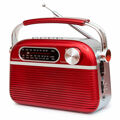 Rádio Portátil Bluetooth Kooltech Vermelho Vintage