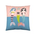 Capa de Travesseiro Naturals Mermaids (50 X 50 cm)