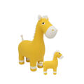 Peluche Crochetts Amigurumis Pack Amarelo Cavalo 38 X 18 X 42 cm 94 X 33 X 100 cm 2 Peças