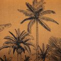 Bandeja de Aperitivos 45 X 31 X 5 cm Natural Madeira Rotim 3 Peças Palmeira
