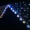 Cortina de Luzes LED Multicolor Estrelas