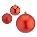 Bolas de Natal ø 10 cm 6 Unidades Vermelho Plástico