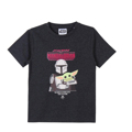 Camisola de Manga Curta Infantil The Mandalorian Preto 4 Anos