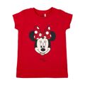 Camisola de Manga Curta Infantil Minnie Mouse Vermelho 2 Anos