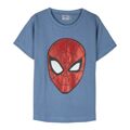 Camisola de Manga Curta Infantil Spider-man Azul 7 Anos