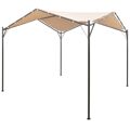 Tendas Exterior Gazebo Tendas com Toldo 4x4 M Aço Bege