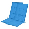 Almofadões para Cadeiras de Jardim 2 pcs 120x50x3 cm Azul
